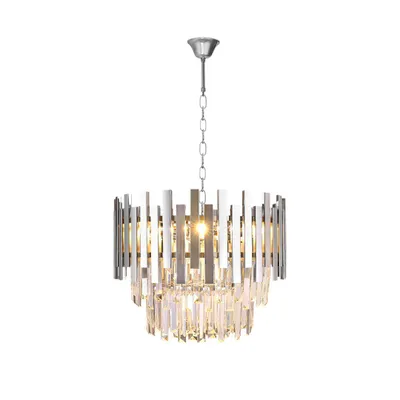 Zdjęcie produktu dla Żyrandol ASPEN chromowany 6xE14x40W kryształ wym:90x45x45cm IP20 Milagro