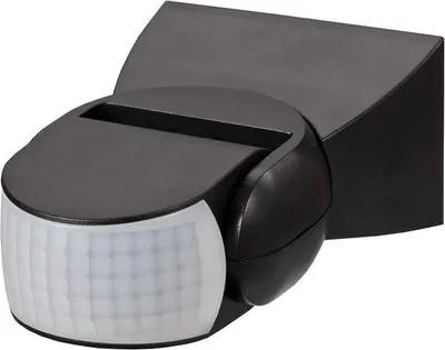 Image de Détecteur de mouvement apparent 180° pour intérieur et extérieur LED IP44 noir jusqu'à 12 m ST15