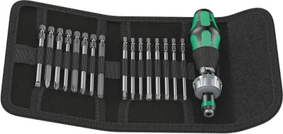 Immagine prodotto di Wera Kraftform Kompakt 60 RA - Set di cacciaviti a cricchetto con punte - 17 pezzi - in borsa