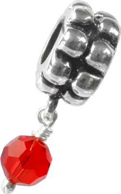 Produktbild von Carlo Biagi Dangle Bead Rubin Silber European Beads BDBB07