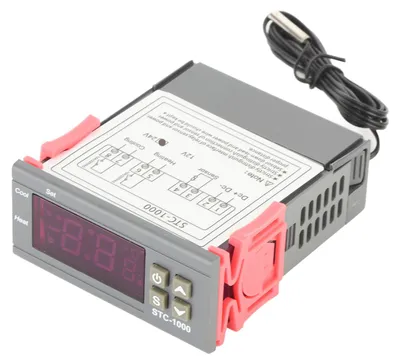 Immagine prodotto di Termostato di raffreddamento e riscaldamento per temperature digitali con sensore NTC STC-100024V