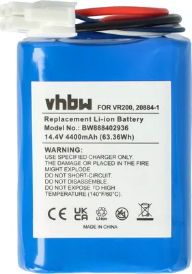 Produktbild von vhbw Akku Ersatz für Vorwerk 20884-1 für Saugroboter (4400 mAh, 14,4 V, Li-Ion)