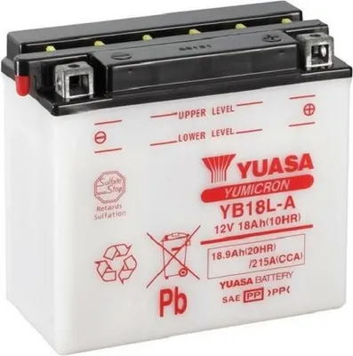 Image de Batterie plomb/acide YUASA sans pack d'acide - YB18L-A