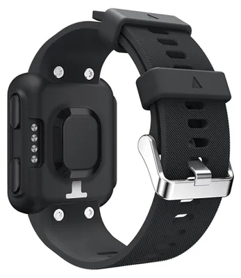 Produktbild von By Qubix Silikonarmband - Schwarz - passend für Garmin Forerunner 35 / 30