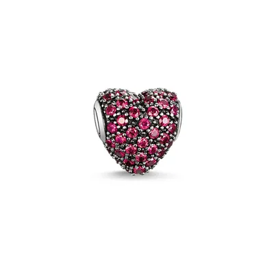 Produktbild von Thomas Sabo Bead 'Rotes Pavéherz' K0084-639-10 Charm Anhänger