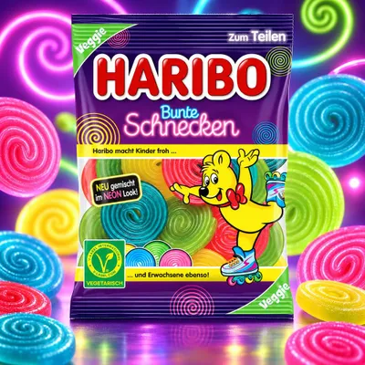Productafbeelding van HARIBO 10060683 HARIBO Bunte Schnecken Fruchtgummi 160,0 g, 1 St.