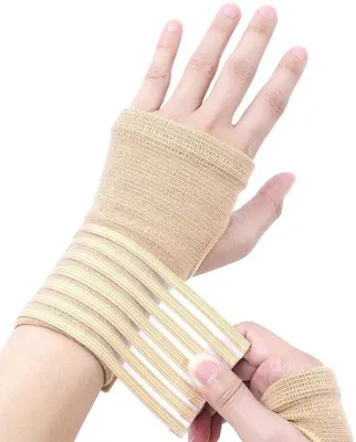 Obrázek produktu pro 2 ks prodyšných ortéz na zápěstí, elastické ortézy na zápěstí s pásky, kompresní obvaz, nastavitelné výztuhy na zápěstí pro zmírnění bolesti při syndromu karpálního tunelu, zlomeninách a podvrtnutích