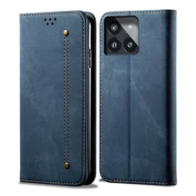 Obrázek produktu pro Pouzdro pro Xiaomi Redmi K70E, Kožené Peněženkové Pouzdro s Magnetickým Uzavíráním a Stojánkem modré