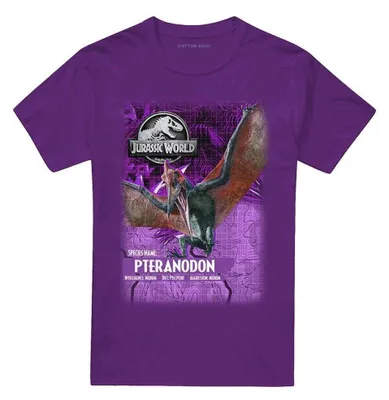 Image de T-shirt Jurassic Park, modèle unie pour hommes et femmes, référence TV43269 (taille XXL), couleur violet