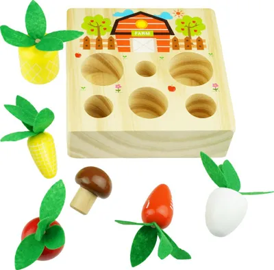 Obrázek produktu pro Dřevěné třídění puzzle dřevěné bloky farma