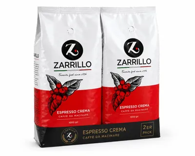 Produktbild von ZARRILLO Italienische Espresso Kaffeebohnen, Arabica und Robusta, für Vollautomaten & Siebträgermaschinen, Kräftige Crema, Mittlere Röstung 2 kg, KI-generiertes Bild