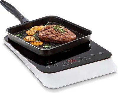 Obrázok produktu pre Indukčná varná doska 2000 W, 8 programov, dotykové ovládanie, LED, 10 teplôt, krištáľové sklo