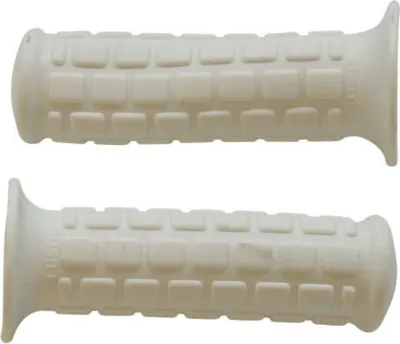 Obrázok produktu pre Sada rukovätí s krátkym blokovým vzorom biela pre automatické mopedy (22, 24 mm)
