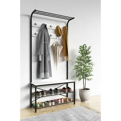 Produktbild von VCM Schuhregal | Maße ca. H. 190 x B. 90 x T. 30 cm | Kleiderständer im Industrie Style Design | Garderobe - Taliro