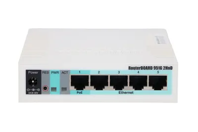 Produktbild von Mikrotik RB951G-2HND, 2,4 GHz, 10,100,1000 Mbit/s