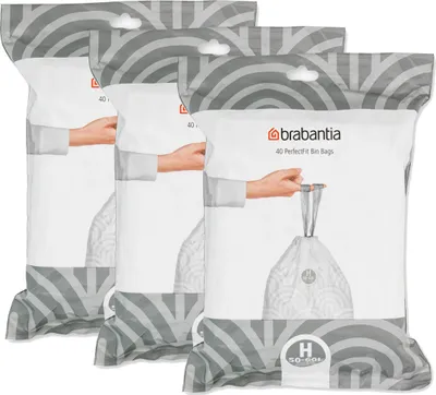 Produktbild von Brabantia PerfectFit Müllbeutel 50-60L (H) 40 Beutel Mülleimerbeutel (3er Pack)