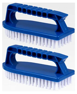 Produktbild von 2er Set Mehrzweck-Poolbürsten mit rutschfestem Griff für die Reinigung von Schwimmbadwänden und Fliesen, handliche Reinigungsbürsten für Aufstellpools und Duschen