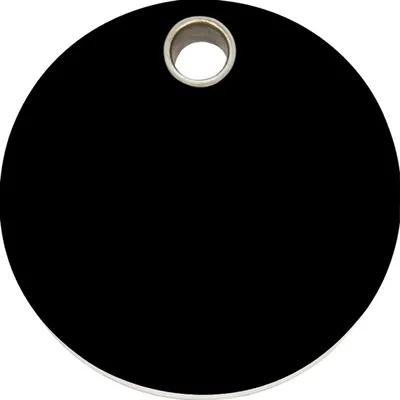 Produktbild von RedDingo Kunststoff Hundemarke mit individueller Gravur Kreis schwarz, Größe: L