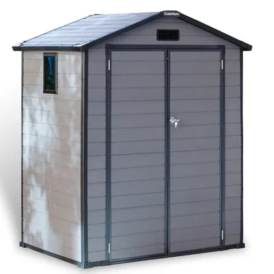 Produktbild von CCLIFE Gerätehaus Geräteschuppen Gartenhütte Kunststoff Wetterfest Gartenhaus 161x106x203cm