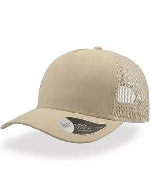 Produktbild von Atlantis RASU | 5-Panel-Design Rapper Suede Cap - Farbe: Beige - Größe: One Size