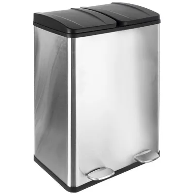 Produktbild von ORION Mülleimer Abfalleimer aus Stahl PREMIUM mit Mülltrennsystem 2x30l