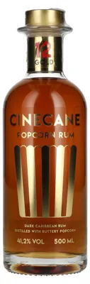 Produktbild von Cinecane 12 Gold POPCORN Rum 41,2% Vol. 0,5l