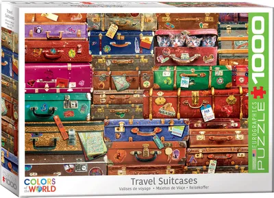 Produktbild von 1000 Teile Puzzle Weitgereiste Koffer