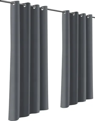 Immagine prodotto di Clanmacy 1 pezzo tenda da esterno 132 x 213cm tende tende da esterno opaco con occhielli, giardino patio balcone impermeabile, grigio scuro