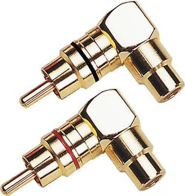 Obrázek produktu pro Cinchadapter 90° 1 x rot / 1 x schwarz