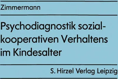 Produktbild von Psychodiagnostik sozial-kooperativen Verhaltens im Kindesalter