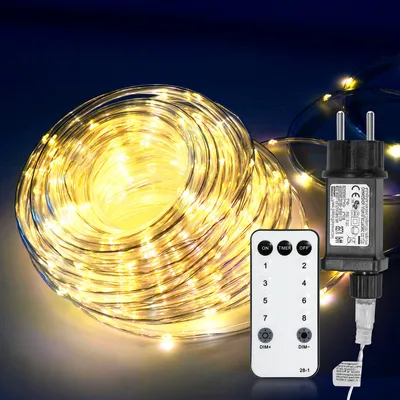 Zdjęcie produktu dla Yakimz LED wróżki z pilotem zdalnego sterowania wróżki na zewnątrz / wewnątrz wróżki światła ślubne-ciepła biel-20m