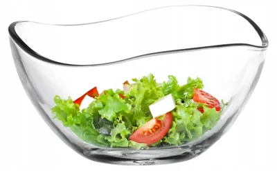 Produktbild von Altom Design Glas-Salatschüssel mit Wellenmuster, 17 cm