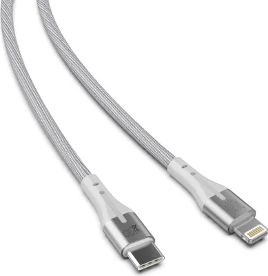 Produktbild von USB-C auf iPhone Nylon Kabel Typ C Ladekabel für iPhone 13 12 11 Weiß, 1m