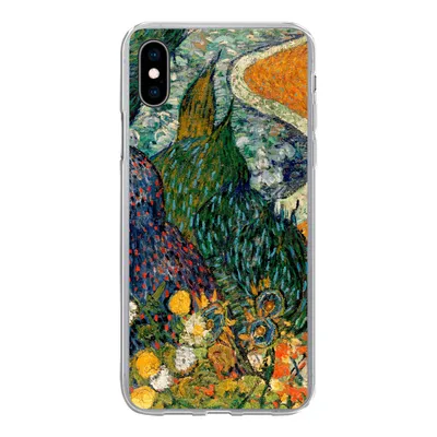 Produktbild von MuchoWow® Handyhülle Schutzhülle Hülle für iPhone Xs Erinnerungen an den Garten von Etten - Vincent van Gogh Silikon Softcase Handy Hülle - Handytasche