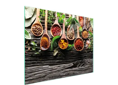 Image de Planche à découper en verre 52x40 épices