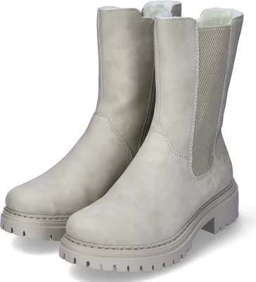 Produktbild von Rieker Damen Stiefeletten/ Chelsea Boots Beige Kunstleder Größe: 40