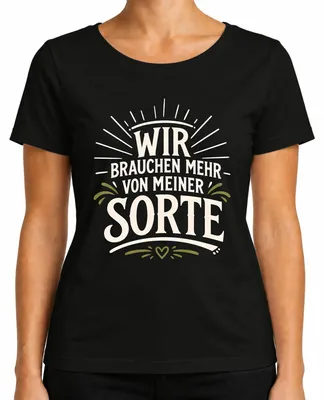 Imagen del producto de Necesitamos más camisetas para mujer con el diseño "Lustig Statement Sarkasmus", color , talla L