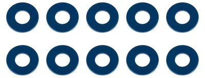 Imagen del producto de Protectores para mamparas, 7,8 x 3,5 x 0,5 mm, color azul, aluminio, 10 unidades.