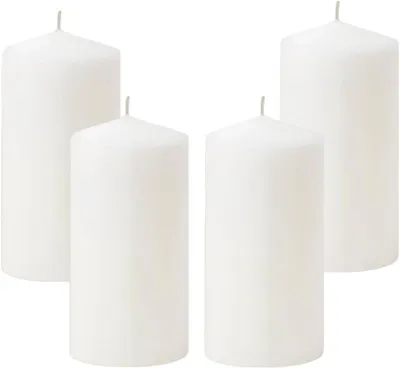 Productafbeelding van Kaars, 6 cm x 15 cm, 4 stuks, geschikt voor bruiloften, feesten, gebeden, kerken