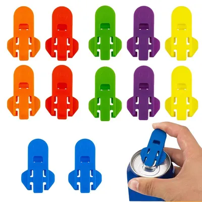 12 Bliköffner, einfach zu bedienen, für Getränkedosen, 6 Farben