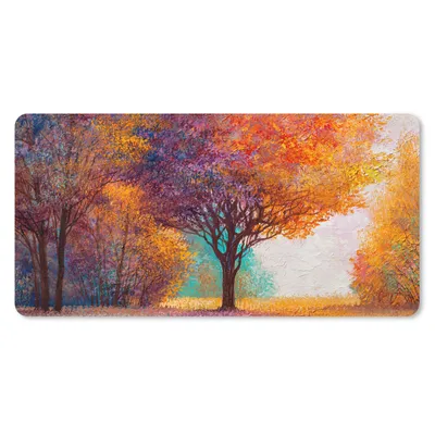 Produktbild von MuchoWow® Schreibtischunterlage Ölgemälde - Baum - Farben 80x40 cm - XXL Mauspad - Gaming Mauspad