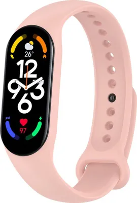 Produktbild von Sport Ersatz Armband für Xiaomi Mi Band 5 7 6 NFC Amazfit Band 5 Loop Silikon, Farbe:Pink