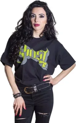 Produktbild von Ghost - T-Shirt Logo für Herren/Damen Uni RO102 (S) (Schwarz)