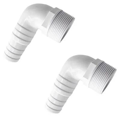 Immagine prodotto di Adattatori per tubi di piscina a 90 gradi, diametro 3,8 cm, confezione da 2, compatibili con i modelli Hayward SPX1105Z3/SPX1105Z4/SPX1091Z7
