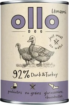 Produktbild von Ollo Umami Ente und Truthahn Nassfutter für Hunde 400 g