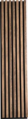 Produktbild von MEBANO. 4er-Set Akustikpaneele Holz 30x132 cm Eiche Stirling 3D Wandpaneele aus Holzfunier und Filz Wandverkleidung Innen Paneele Wand