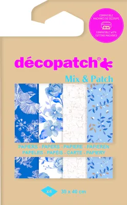 Produktbild von Décopatch 6x Mix & Patch Blautöne - DP031C