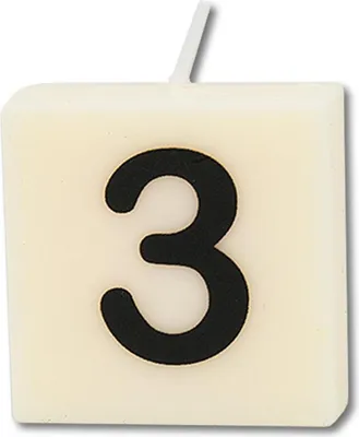 Image de Paperdreams Lettre bougie n° 3, 4pcs