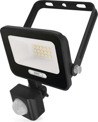 LED reflektor GLARO mit Bewegungssensor, 10 W, schwarz, IP54, 1000 lm, neutralweiß