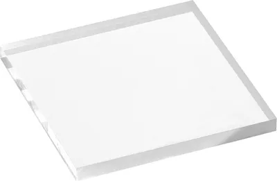 Produktbild von Quadratische Acrylglasscheibe 50x50x4mm transparent, rundum glänzend polierte Seitenkanten / Acryl / Acrylglas / massiv / klar / farblos / Dekoration - Zeigis®